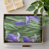 Papier Mousseline Acrylique d'Irises pourpres (Cadeau)