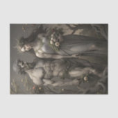 Papier Mousseline Adam et Eve Garden Myth Découpage (Recto)