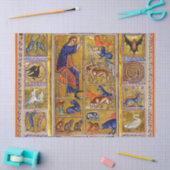 PAPIER MOUSSELINE ADAM NAMMER ANIMAUX, BESTIAIRE MÉDIÉVAL, CERFS, LI (Artisanat)