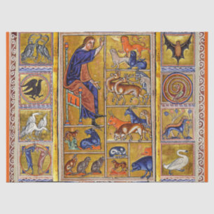 PAPIER MOUSSELINE ADAM NAMMER ANIMAUX, BESTIAIRE MÉDIÉVAL, CERFS, LI