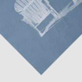 Papier Mousseline Adirondack Chaises De Plage Bleu Clair Blanc Rusti (Détail)