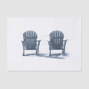 Papier Mousseline Adirondack Chaises De Plage Gris Blanc Rustique