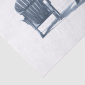 Papier Mousseline Adirondack Chaises De Plage Gris Blanc Rustique (Détail)