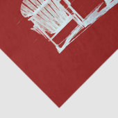 Papier Mousseline Adirondack Chaises De Plage Rouge Blanc Rustique (Détail)