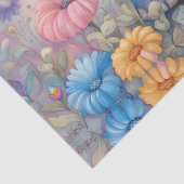 Papier Mousseline Adorable Baby Elephant Dans un Jardin Pastel Daisy (Détail)