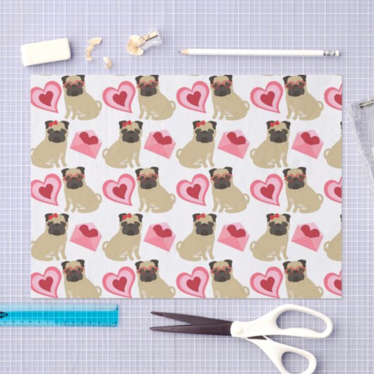 Papier Mousseline Adorable Carlins Valentine (Artisanat)
