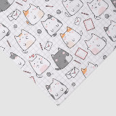 Papier Mousseline Adorable Chat Motif sans couture (Détail)