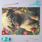 Papier Mousseline adorable Chiot coloré (Artisanat)