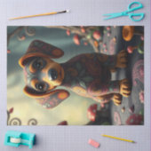 Papier Mousseline adorable Chiot coloré (Artisanat)