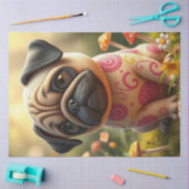 Papier Mousseline adorable Chiot coloré (Artisanat)