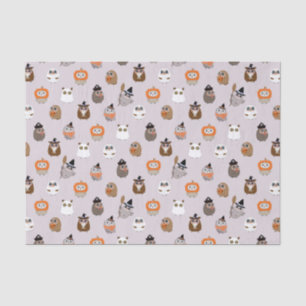 Papier Mousseline Adorable Chouette d'Halloween Motif