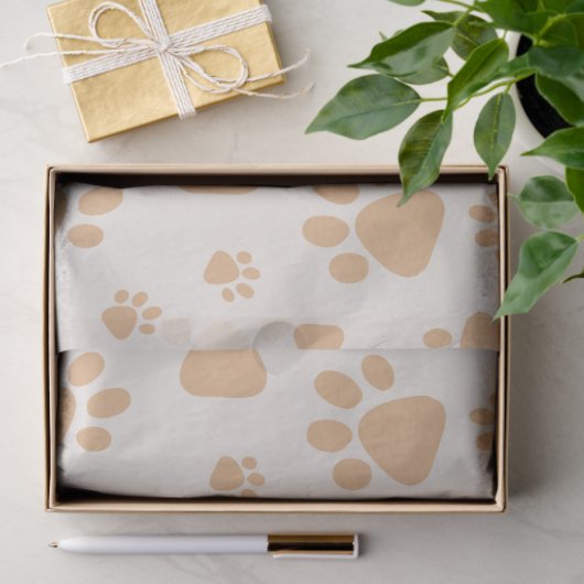 Papier Mousseline Adorable Empreinte de patte de chien (Cadeau)