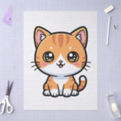 Papier Mousseline Adorable Kawaii Ginger Cat Cartoon Character (Artisanat)