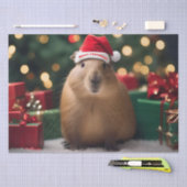 Papier Mousseline Adorable Noël Capybara, (Artisanat)