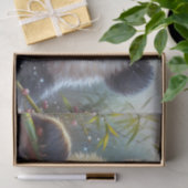 Papier Mousseline Adorable Ours De Panda Mangeant Bambou (Cadeau)