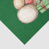 Papier Mousseline Adorable Ours en peluche de Noël (Détail)