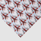 Papier Mousseline Adorable Rouge Noir Gnome Noël Enfants (Détail)