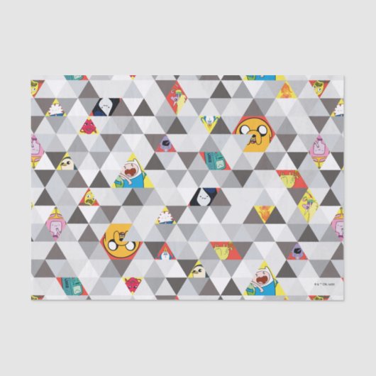 Papier Mousseline Adventure Time | Triangular Character Pattern (Recto)
