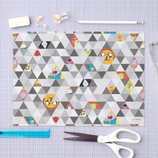 Papier Mousseline Adventure Time | Triangular Character Pattern (Artisanat)