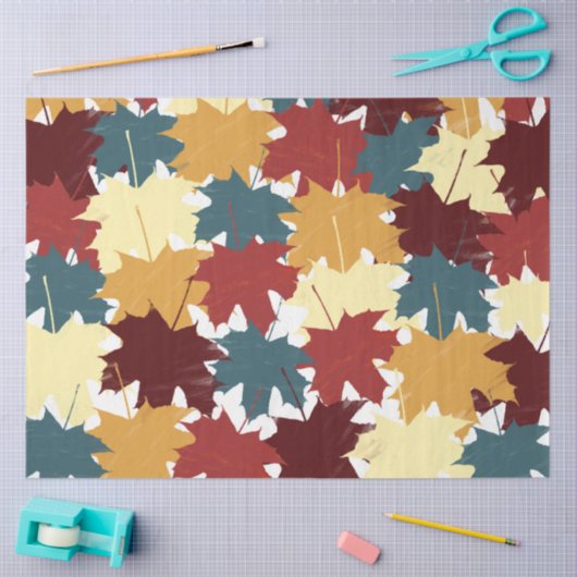 Papier Mousseline Affaire Autumn Leaves (Artisanat)