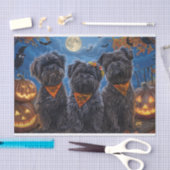Papier Mousseline Affenpinscher Halloween Éffrayant (Artisanat)