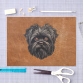 Papier Mousseline Affenpinscher Monkey Dog Affens Terrier (Artisanat)