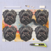 Papier Mousseline Affenpinscher Monkey Dog Affens Terrier (Artisanat)