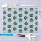 Papier Mousseline Affenpinscher Peinture Chien noir et argent Art (Artisanat)