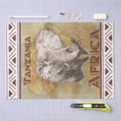 Papier Mousseline Affiche de voyage Elephant Africa (Artisanat)