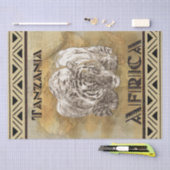 Papier Mousseline Affiche de voyage Tiger Afrique (Artisanat)