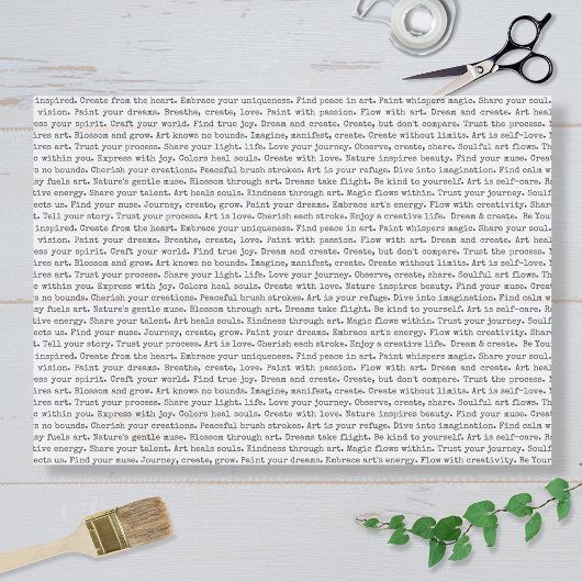 Papier Mousseline Affirmations de journal d'art