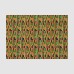 Papier Mousseline Africain classique Kente Motif en tissu K01