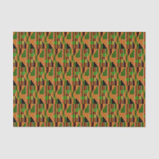 Papier Mousseline Africain classique Kente Motif en tissu K01 (Recto)