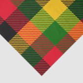 Papier Mousseline  African Rasta Reggae Colours Plaid Pattern Design (Détail)
