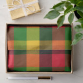 Papier Mousseline  African Rasta Reggae Colours Plaid Pattern Design (Cadeau)