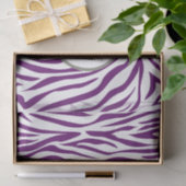 Papier Mousseline African Violet Safari Zebra avec monogramme (Cadeau)