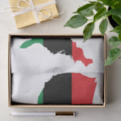 Papier Mousseline Afro-Américain _ Couleurs rouge, noir et vert (Cadeau)