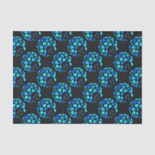 Papier Mousseline Afro Diva Bleu (Recto)