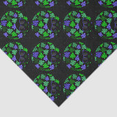 Papier Mousseline Afro Diva Vert & Bleu (Détail)