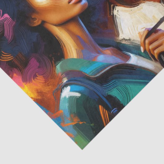 Papier Mousseline Afro Equestria Femme Rider I (Détail)