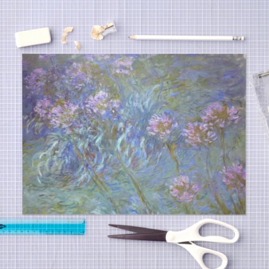 Papier Mousseline Agapanthus par Claude Monet (Artisanat)