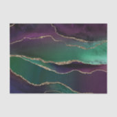 Papier Mousseline Agate attrayante | Joyau foncé Tone Pierre Or Vein (Recto)