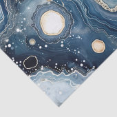 Papier Mousseline Agate Céleste | Pierre Planétaire Abstraite (Détail)