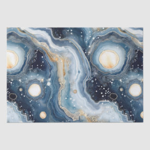 Papier Mousseline Agate Céleste Pierre Planétaire Abstraite