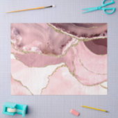 Papier Mousseline Agate De Broussage rose Et De Parties scintillant (Artisanat)