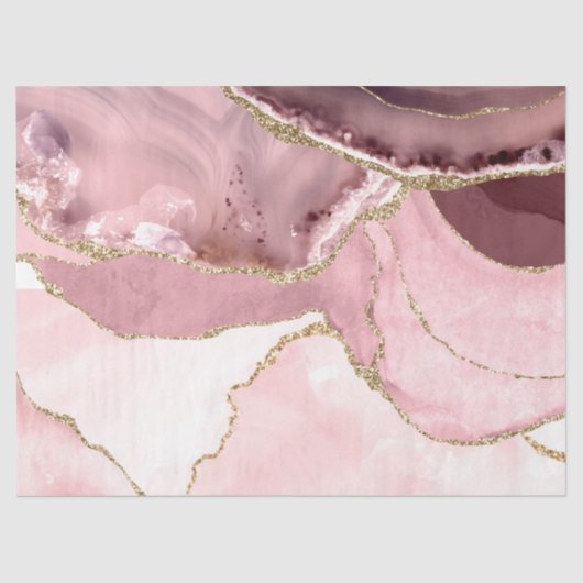 Papier Mousseline Agate De Broussage rose Et De Parties scintillant (Recto)