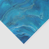 Papier Mousseline Agate de marbre bleu et Turquoise Résumé (Détail)