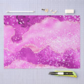 Papier Mousseline Agate de Parties scintillant brillant rose magenta (Artisanat)