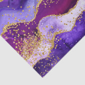 Papier Mousseline Agate de Parties scintillant de Peacock violet et  (Détail)