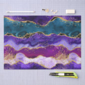 Papier Mousseline Agate de Parties scintillant de Peacock violet et  (Artisanat)